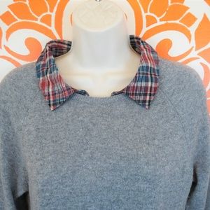Joie Sweaters - Joie Gray Cashmere Plaid Shirt Sweater Combo XS Joie Sweaters - Joie Gray Cashmere Plaid Shirt Sweater Combo XS
